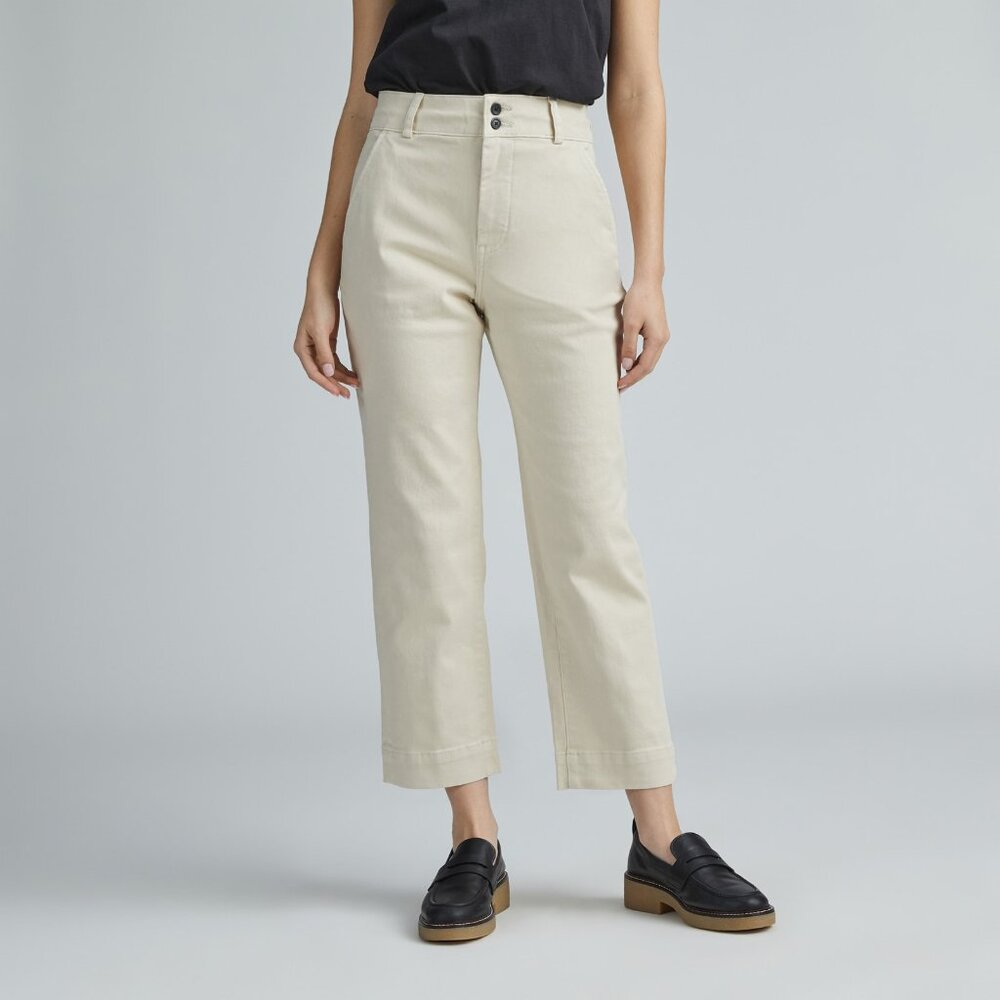 Everlane The Organic Straight-Leg Pant Tan Base - Size 4